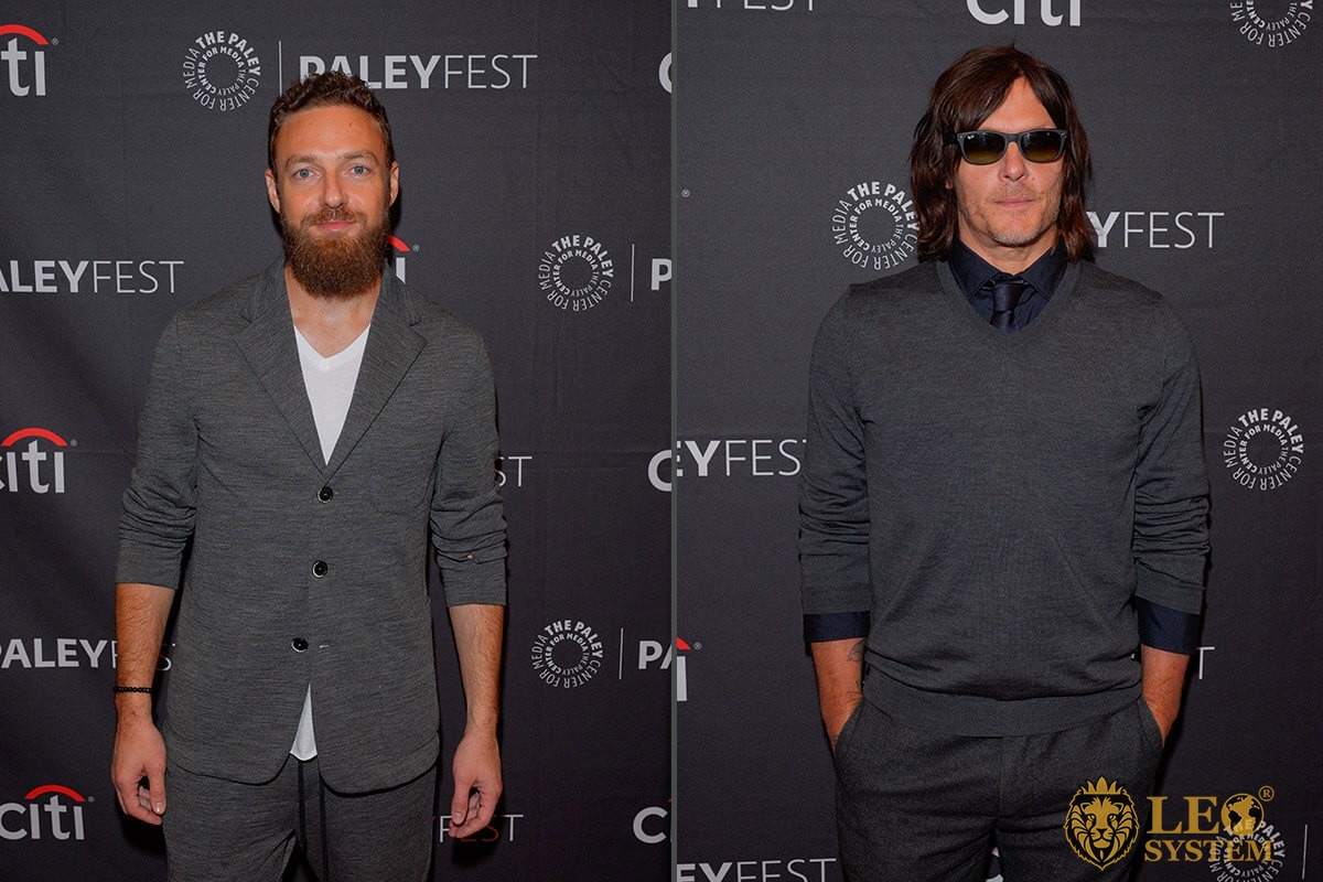 Ross Marquand and Norman Reedusattends attends "The Walking Dead" - PaleyFest New York 2019 at the Paley Center