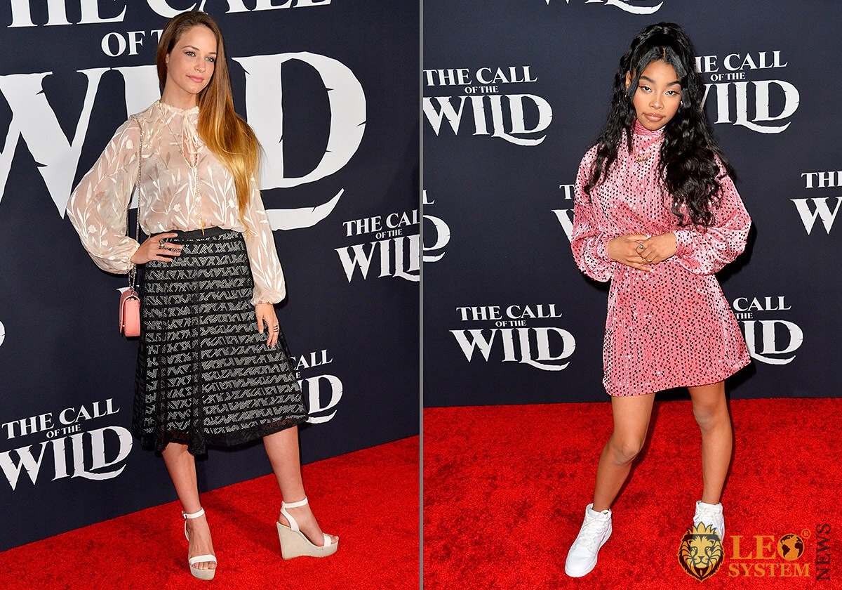 Alexis Knapp and Jadah Marie - premiere of The Call of the Wild, Los Angeles, California