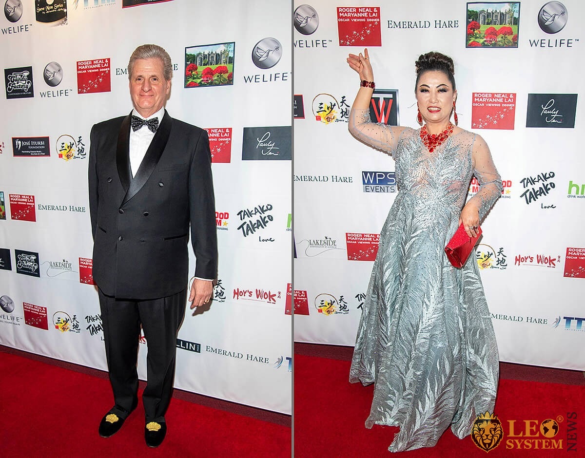 Roger Neal and Maryanne Lai at the 5th Annual Roger Neal & Maryanne Lai Oscar Viewing Dinner, Los Angeles, California