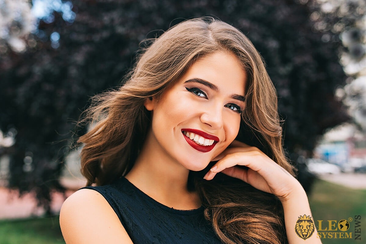 Image of a smiling and loving girl
