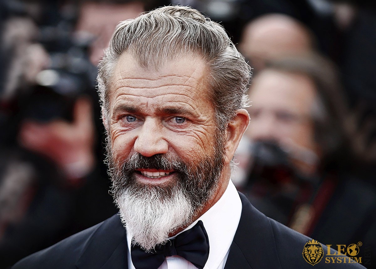 Luxury look of famous star man Mel Gibson