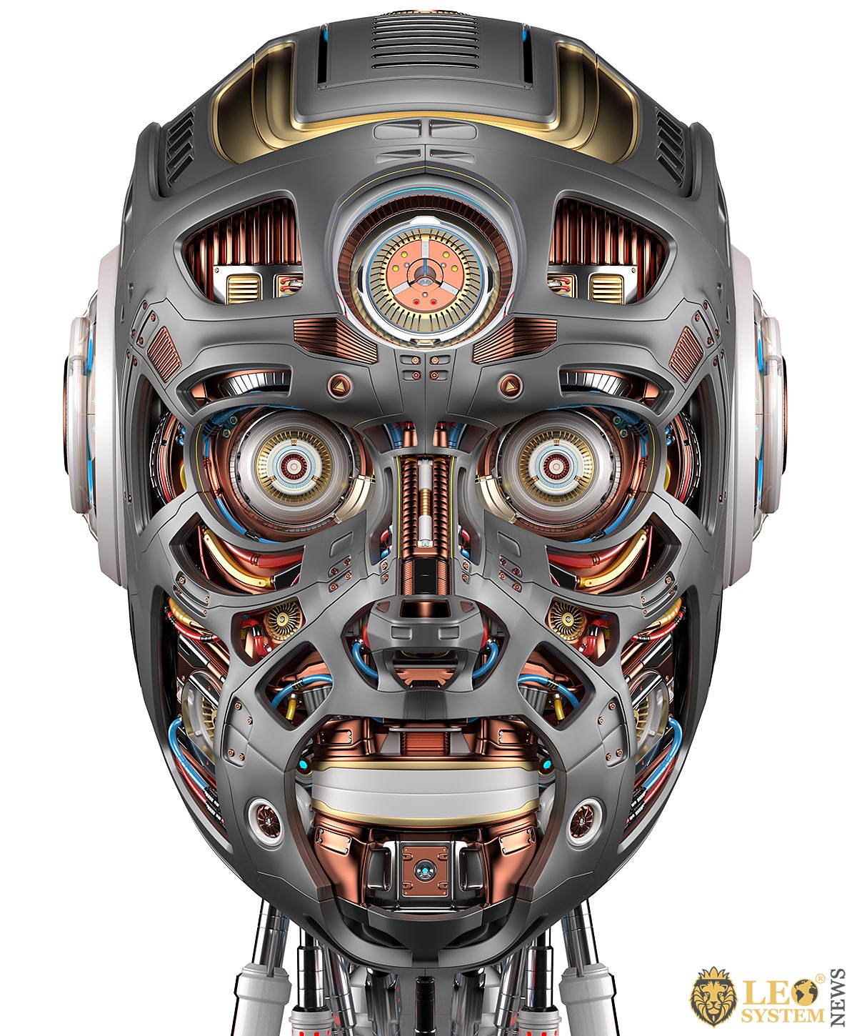 Image of the head of a humanoid robot
