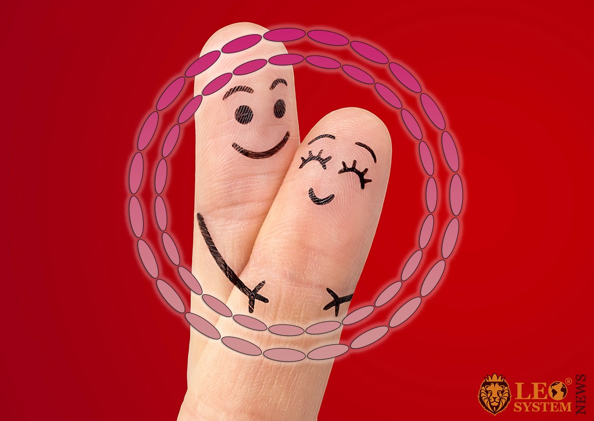 Image of two fingers symbolizing love