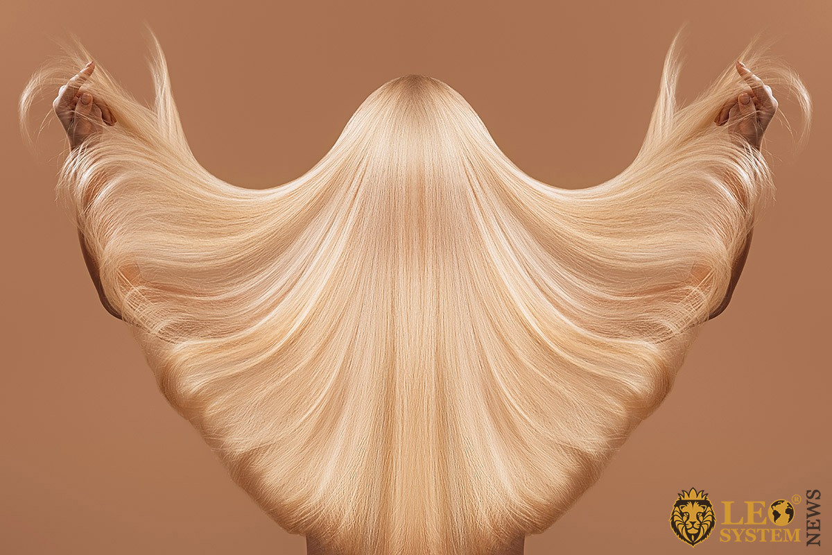 Woman with long and beautiful hair
